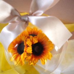 【バルーンフラワー】バルーンブーケ　ひまわり　花束　アーティフィシャルフラワー　誕生日　開店祝い　母の日　結婚祝い 3枚目の画像