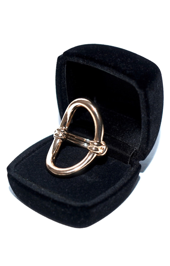 Gold Oval Big Ring 指輪 ゴールド 金色 上品 きれいめ 8枚目の画像
