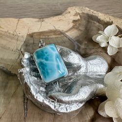 プレミアム】ラリマースクエアペンダントトップ86 ペンダントトップ 円