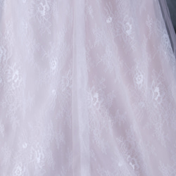 送料無料！カラードレス ピンク  花柄のモチーフ刺繍が美しく  ノースリーブ  ソフトマーメイドライン  二次会 8枚目の画像