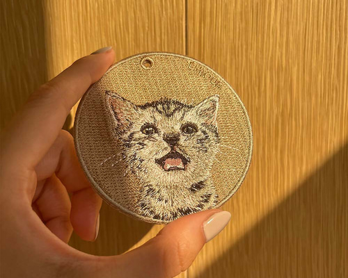 楽天市場】ザリ刺繍キーホルダー（ネコ） M21-1128 キーホルダー