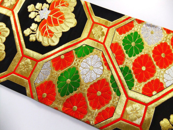 [(16)1831] 日式花紋86.5cm/蜀江花卉圖案/掛毯、桌布等/日式 第3張的照片