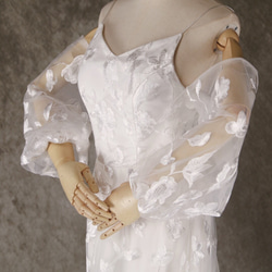 送料無料！ウェディングドレス 贅沢な総レース ロングスリーブ  キャミソール  ブラトップ ファスナー 11枚目の画像