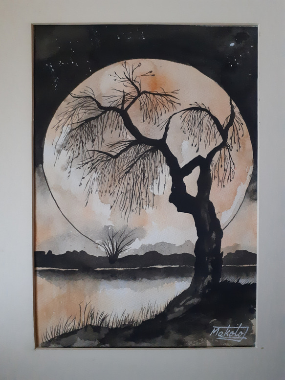 水彩画　絵画　 「化粧直し」 maxresdefault.jpg?sqp=-
