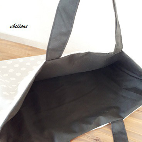 ソフトリネン】入園バッグ5点セット：ドット：ブルーグレー【0480