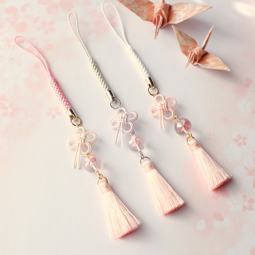 【1017】桜もちのチャーム／ストラップ 1017】桜もちのチャーム／ストラップ