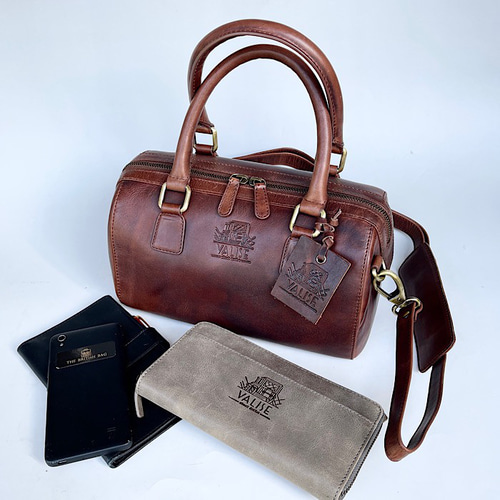 数量限定】英国デザイン牛革かばんValiseミニボストン ロイヤル