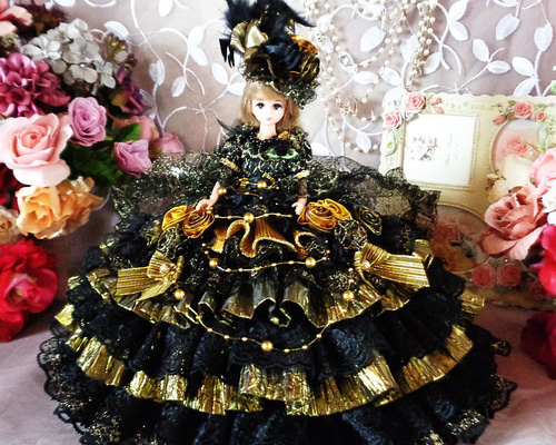 マリーアントワネット王妃 ブラックミステリーリボントレーンドール