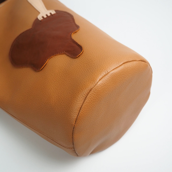 水桶型手提包（心型巧克力）牛皮2WAY單肩 第5張的照片
