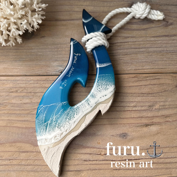 レジン製海の波デザインウォールフック 【公式通販】