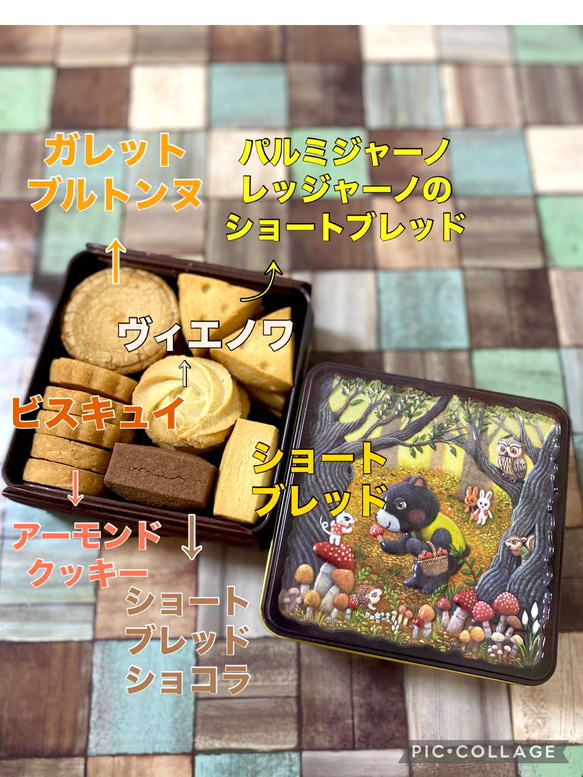 発酵バタークッキー　くまときのこ缶　焼き菓子　ギフト　プレゼント　贈答　クッキー缶　スイーツ　ホワイトデー 5枚目の画像