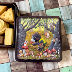 発酵バタークッキー　くまときのこ缶　焼き菓子　ギフト　プレゼント　贈答　クッキー缶　スイーツ　ホワイトデー 3枚目の画像