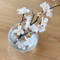 本物みたいな一枝の桜♪を水ジェルに生けた【お手入れ要らず】アートフラワー 5枚目の画像