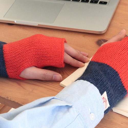 完成品】手元あったか ピュアカシミヤのハンドウォーマー 手袋・ミトン