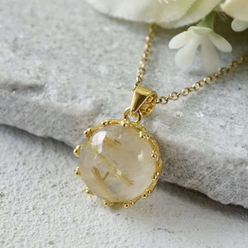ゴールドストーンペンダント lecollier_10003188