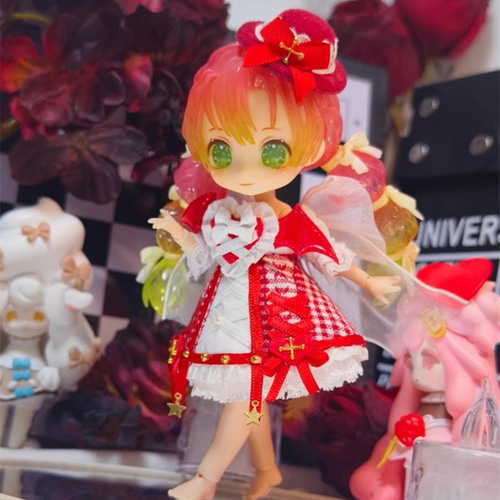 オビツ11 1/12ドール服 ドールウェア 赤心小悪魔セット 悪魔翼