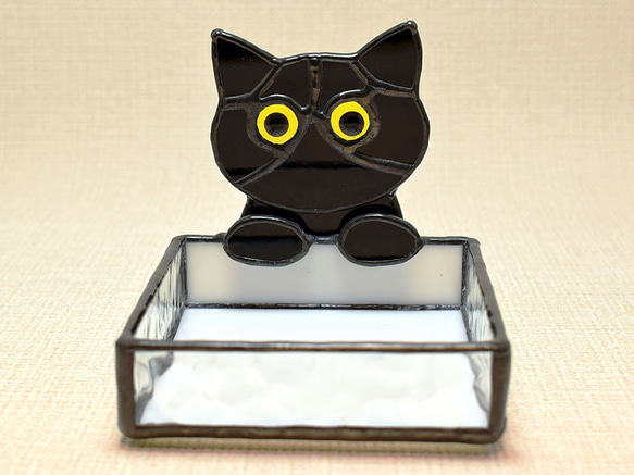 猫デザイン小物入れ ポーチ 小物入れ アニマル （インド製・刺繍のポーチ（キャット