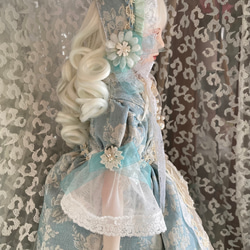 創作ビスクドール人形　ロココ調ロングドレスの女の子 10枚目の画像