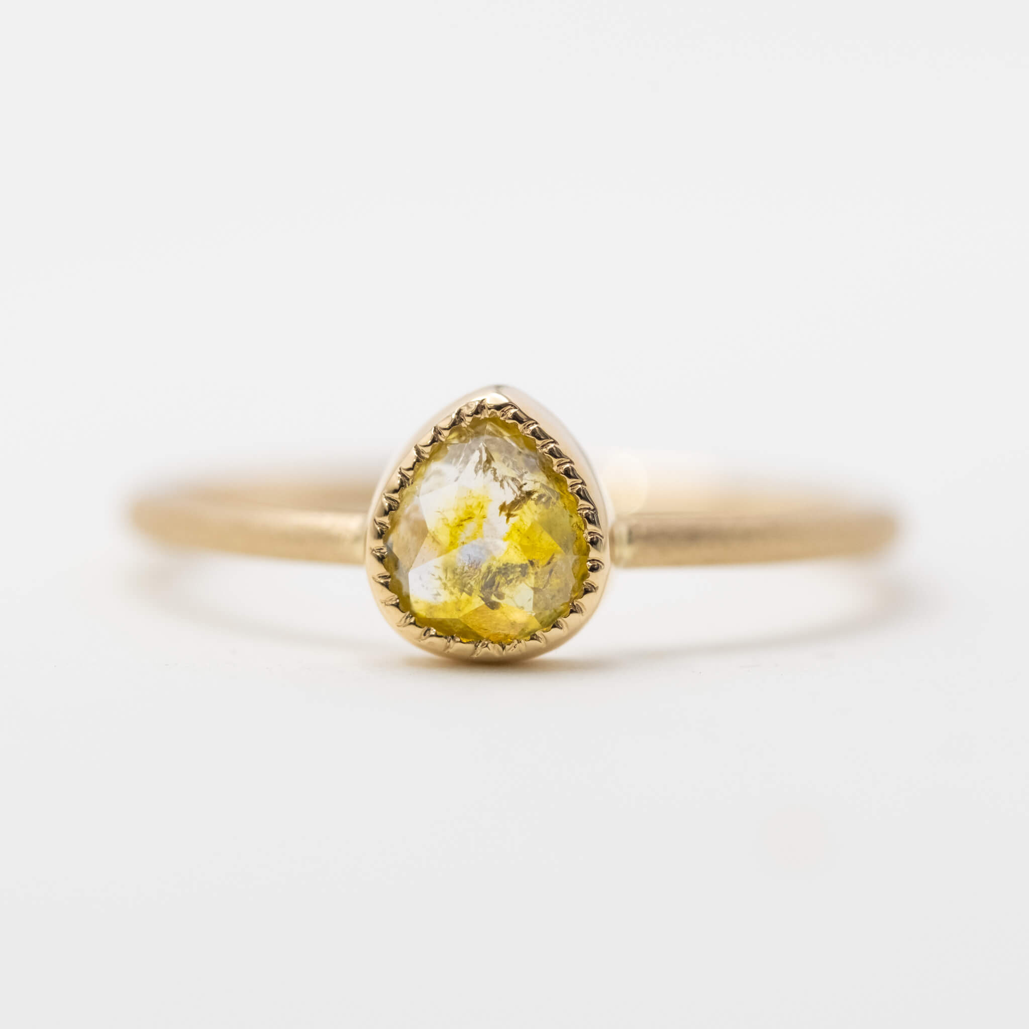 Viola petal diamond ring