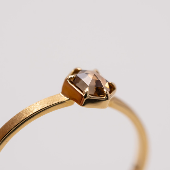 Harmony brown hex diamond ring 12枚目の画像