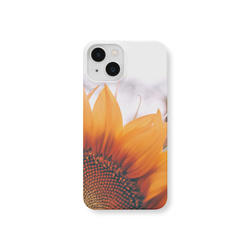向日葵の押し花スマホケース　フルオーダー 押し花 iPhoneケース 向日葵 | Coloring
