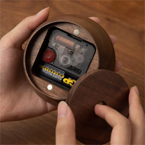 時計−タイプ1/真鍮 ウォールナット 無垢材 掛け時計・置き時計 DK