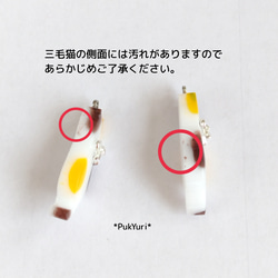 リボン猫の2ホールピアス/ノンホールピアス/イヤーカフ/樹脂ピアス/軟骨ピアス/2連ピアス 4枚目の画像