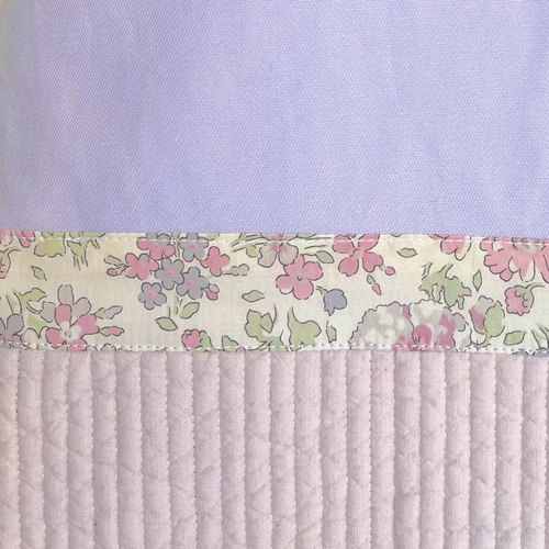 即納【3点ｾｯﾄ】リバティ×イブルキルト パープル レッスンバッグ 上靴