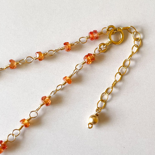 14kgf]オレンジサファイアブレスレット ブレスレット misorairo 通販