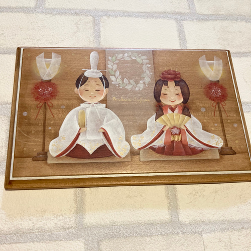 トールペイント　おひなさま トールペイントのお雛様】来年はご自身で描いてみませんか