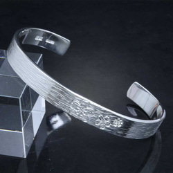 バングル メンズ : 丸 鎚目 槌目 バングル 3mm幅 シルバー サイズS/M/L