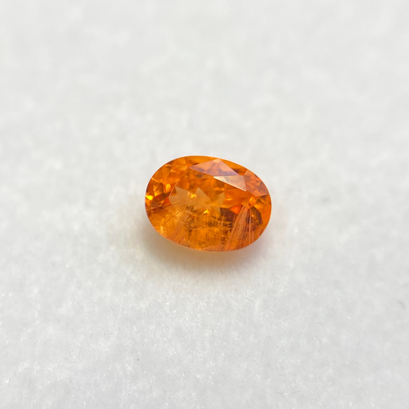 【開業9周年記念セール中】スペサタイトガーネット ルース 0.40ct タンザニア産 2枚目の画像