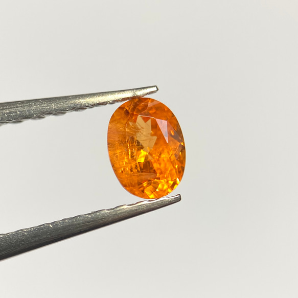 【開業9周年記念セール中】スペサタイトガーネット ルース 0.40ct タンザニア産 6枚目の画像