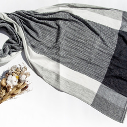 カシミヤ カシミア ニット スカーフ ピュア ウール スカーフ 手編みスカーフ ニットスカーフ - 幾何学模様 クリスマス 交換 1枚目の画像