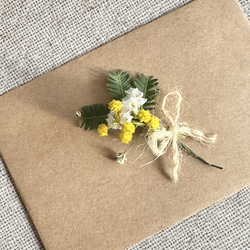 ドライフラワーミニ花束♡メッセージカード.結婚式席札など用途多様 5枚目の画像