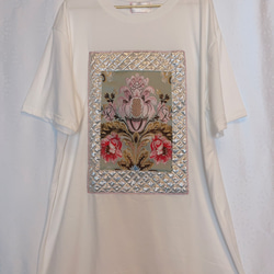 Quilting jacquard design T-shirt 14枚目の画像