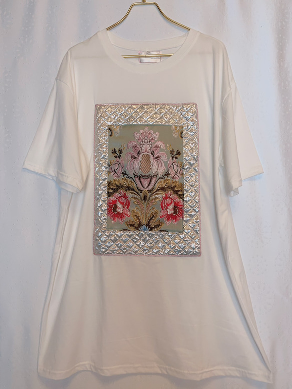 Quilting jacquard design T-shirt 14枚目の画像