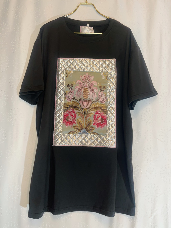 Quilting jacquard design T-shirt 3枚目の画像