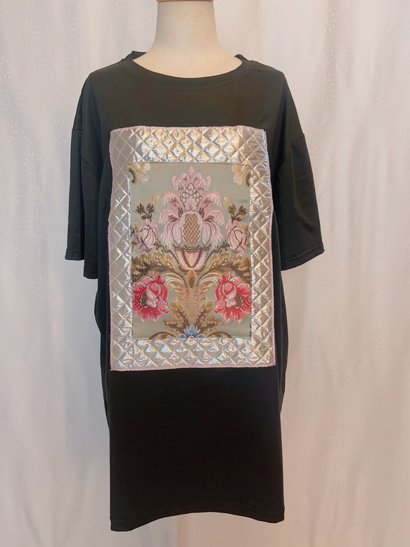 Quilting jacquard design T-shirt 8枚目の画像