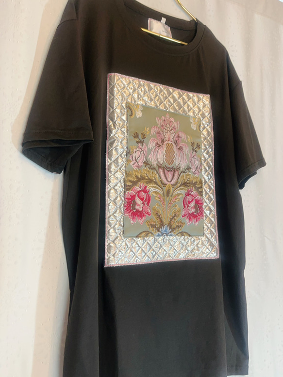 Quilting jacquard design T-shirt 5枚目の画像