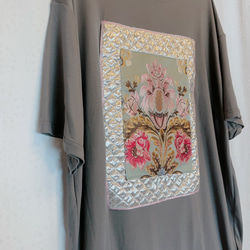 Quilting jacquard design T-shirt 18枚目の画像