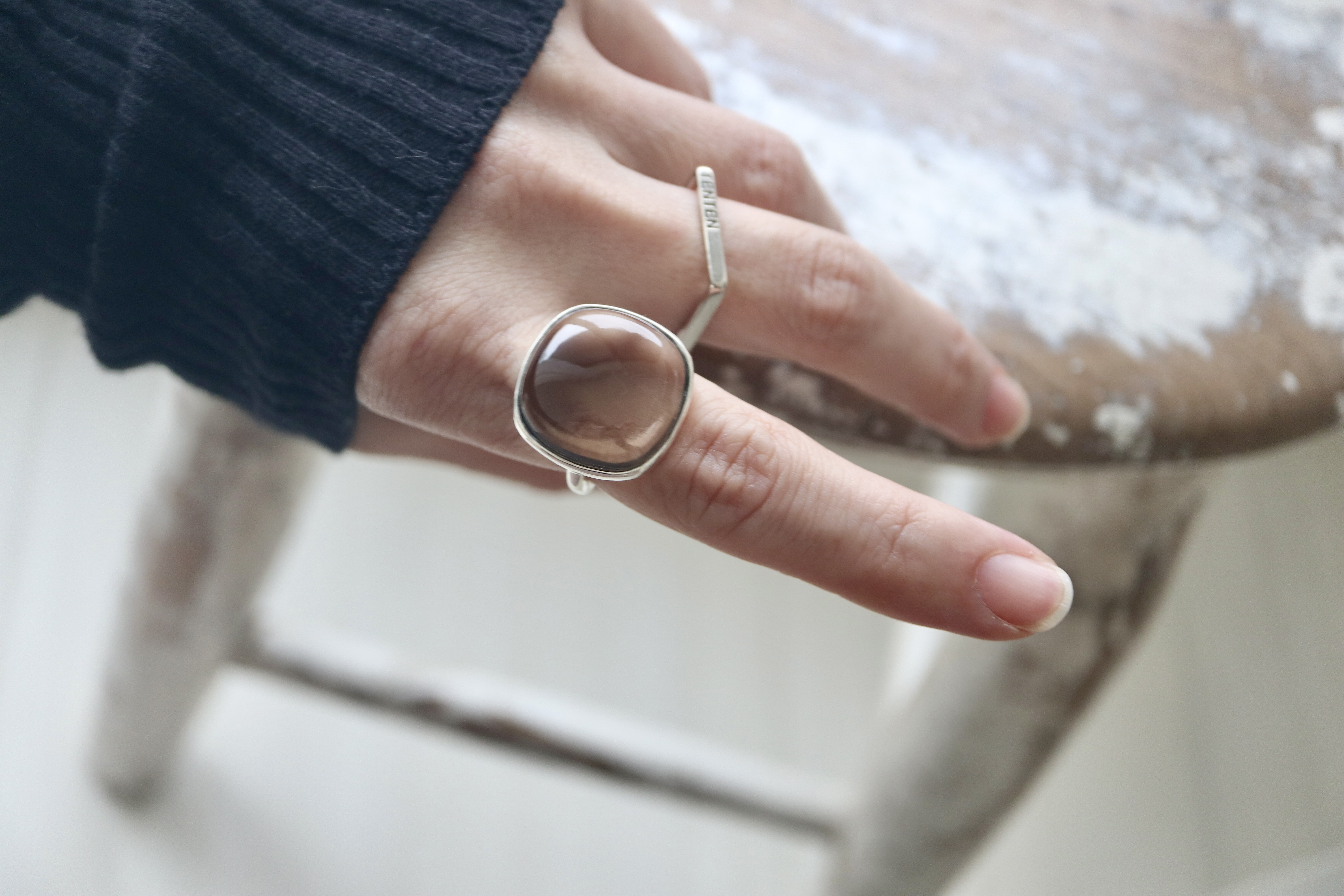 [煙水晶smoky quartz]ring