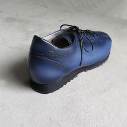 【~染工手工~】經典設計，高品質真皮！ EMA 運動鞋/染色海軍藍 第6張的照片