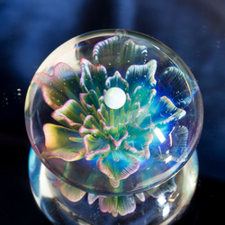 月の花 ボロシリケイトガラス ペーパーウェイト mfm3 7枚目の画像