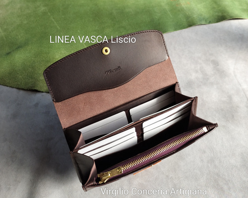 ⭐️大容量⭐️イタリアンレザー⭐リネアヴァスカリスシオ⭐ブラウン
