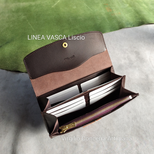 ⭐️大容量⭐️イタリアンレザー⭐リネアヴァスカリスシオ⭐ブラウン