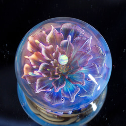 月の花 ボロシリケイトガラス オーバルマーブル mfm6 5枚目の画像