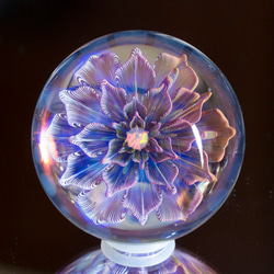月の花 ボロシリケイトガラス オーバルマーブル mfm6 1枚目の画像