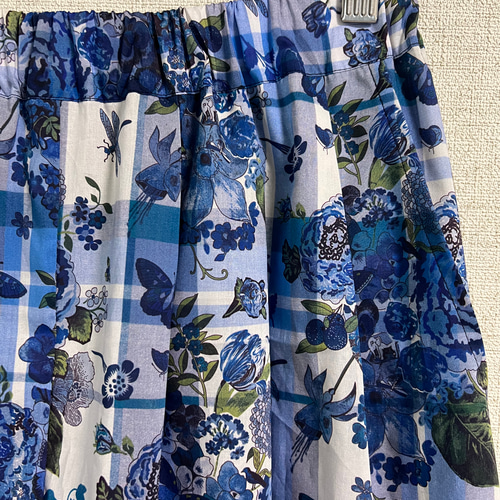 リバティ生地使用☆ハンドメイドのガウチョパンツ☆チャイルドフットコラージュ　茶系 dc33555-j25e-m-01-pl.jpg