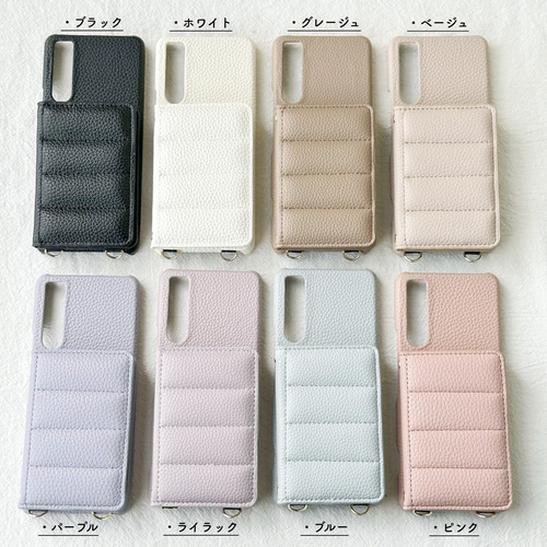 ダウン風 Xperia 10VII ケース AQUOS Pixel 10 スマホショルダー